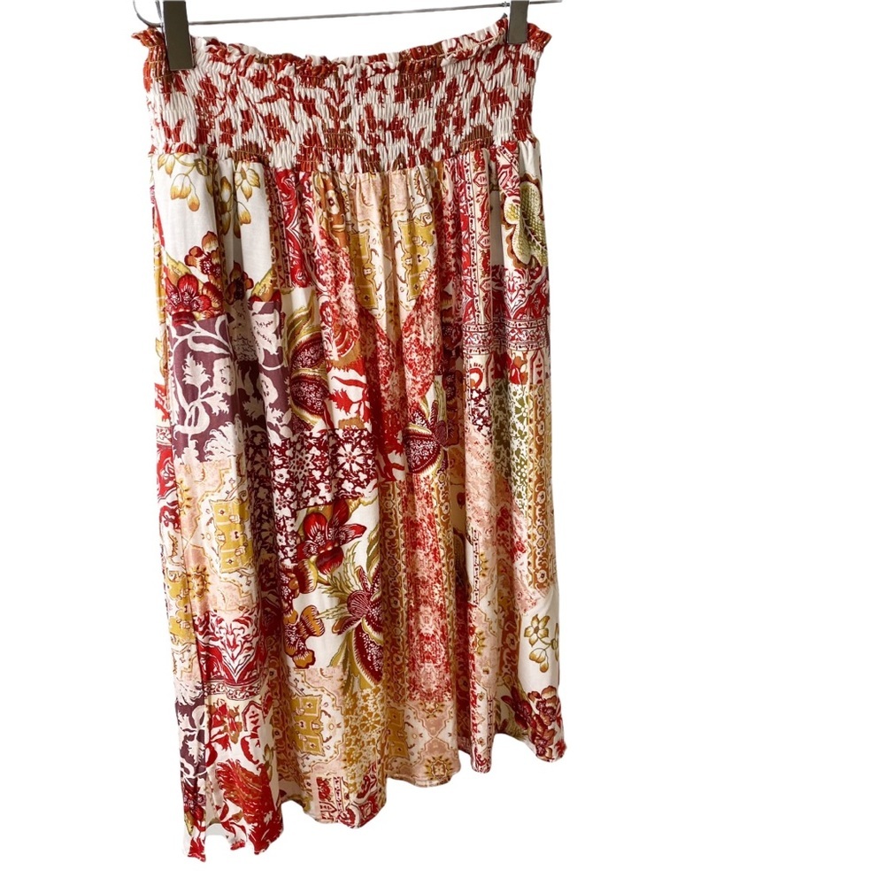 Anthropologie Floral Boho Midi Flowy Skirt Small - Picture 2 of 6